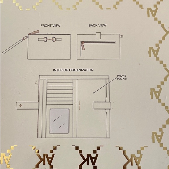 Anne Klein Black Boxed Crystal Horsebit Wristlet - Picture 5 of 5